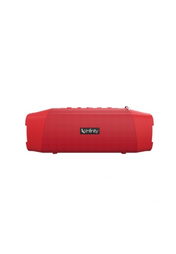 Infinity by Harman Clubz 750 Red Portable Bluetooth Speaker - Built-in Powerbank, 10 Hours Playtime, IPX7 Waterproof